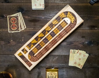 Cribbage board * Personalized Cribbage board * Custom cribbage Board * Card Game * Family Games