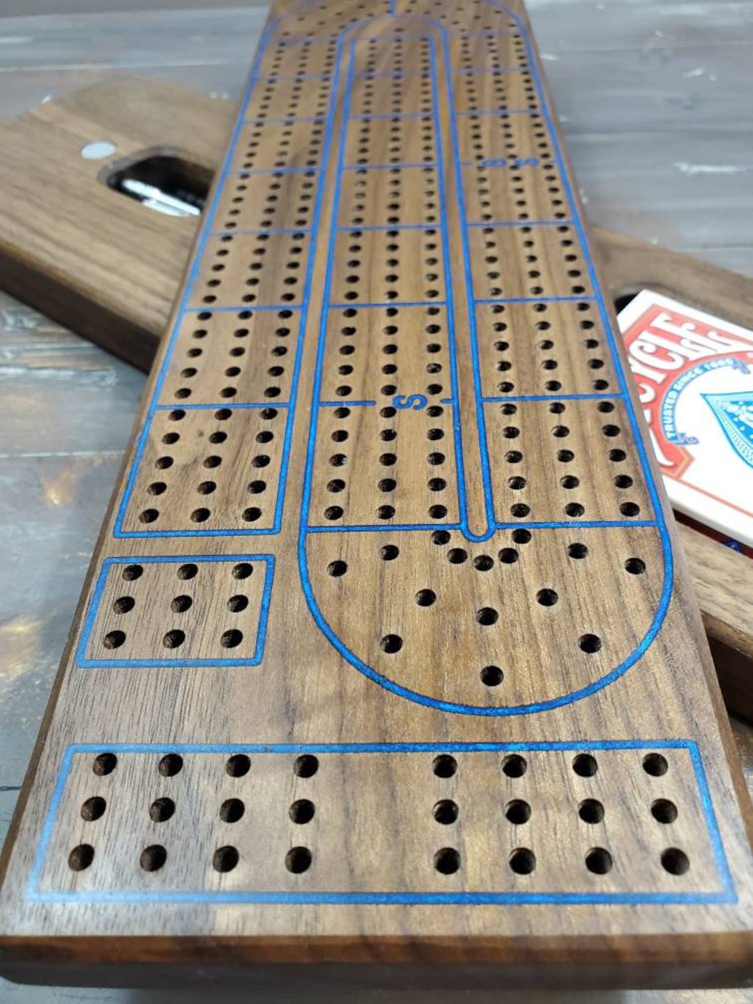 Cribbage Board Handmade Cribbage Board Cribbage Board With Lines Etsy