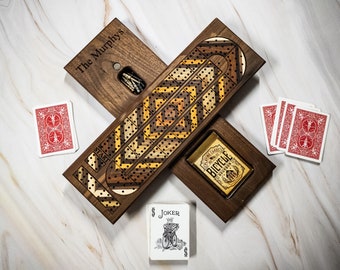 Premium Cribbage board * Personalized Cribbage board * Custom cribbage Board * Card Game * Family Games