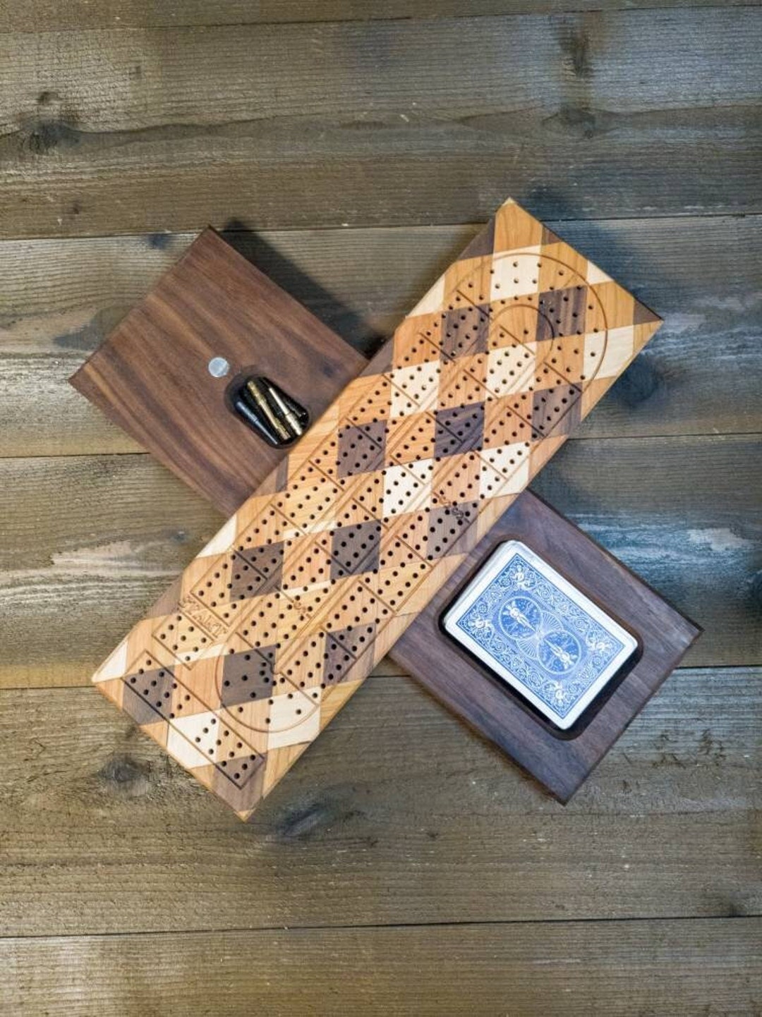 Cribbage Board skunk Lines card and Peg Storage Wedding Etsy