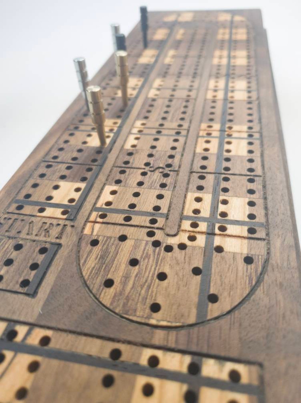 Personalized Cribbage Board skunk Lines card and Peg Storage Etsy