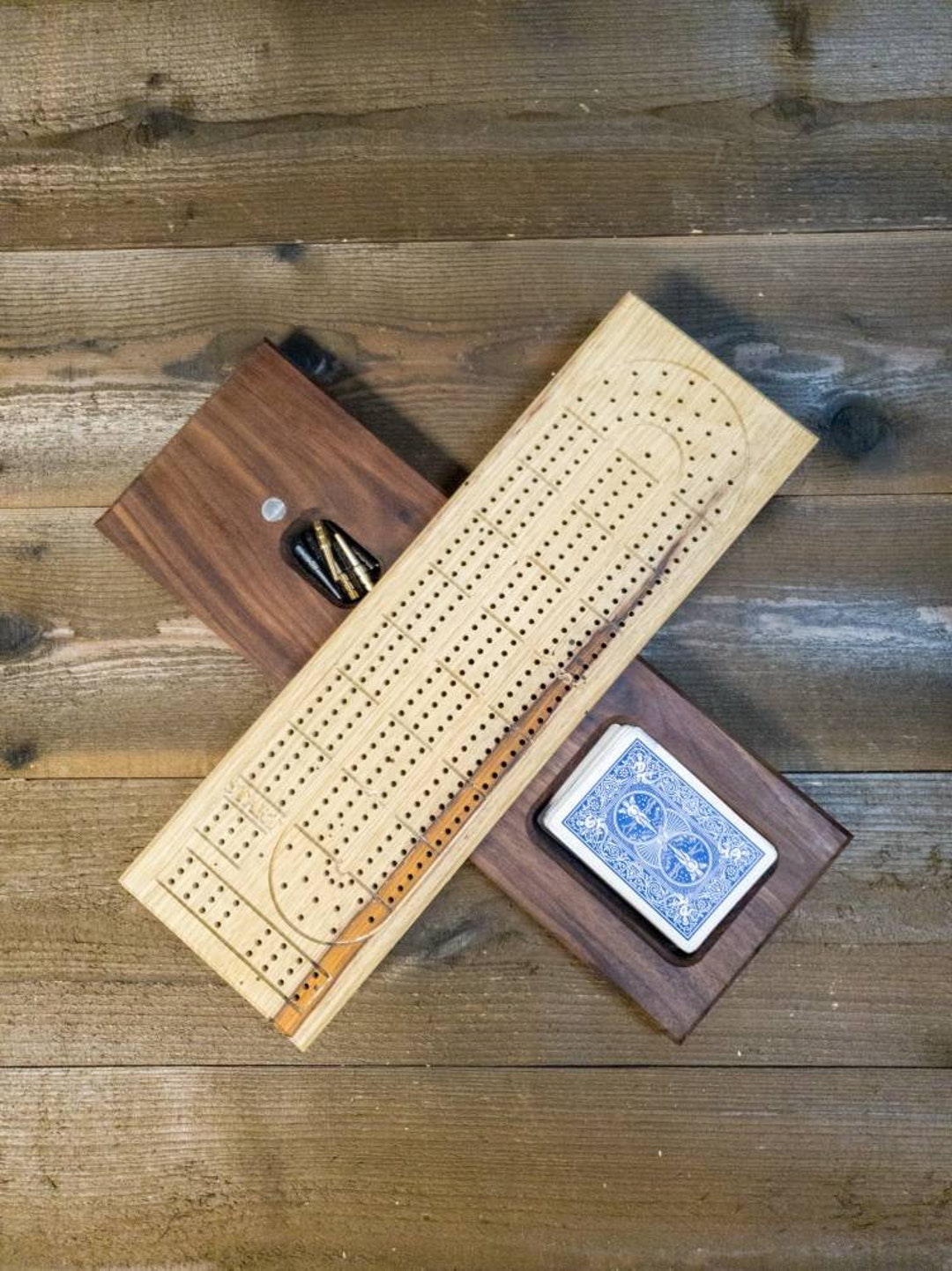 Cribbage Board skunk Lines card and Peg Storage Wedding Etsy