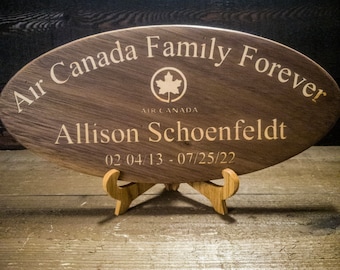 Plaque - Wood Plaque - Inlay Engraving -  Wood Plaque with Stand