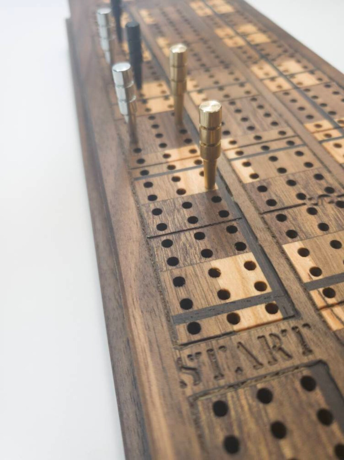 Personalized Cribbage Board skunk Lines card and Peg Storage Etsy