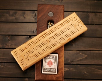 Cherry Crib Board | Cribbage Board | Game | Housewarming Wedding Retirement Valentines Birthday Gift | Gift