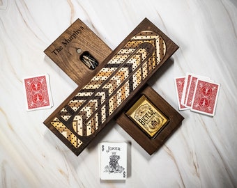 Premium Cribbage board * Personalized Cribbage board * Custom cribbage Board * Card Game * Family Games