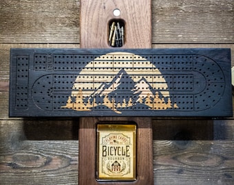 Personal cribbage board * Custom Cribbage Board * Personalized Cribbage board * Cribbage Board  * Card Game * Family Games