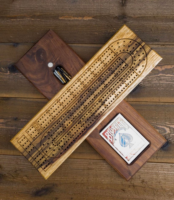 Cribbage Board with peg Storage craibas.al.gov.br