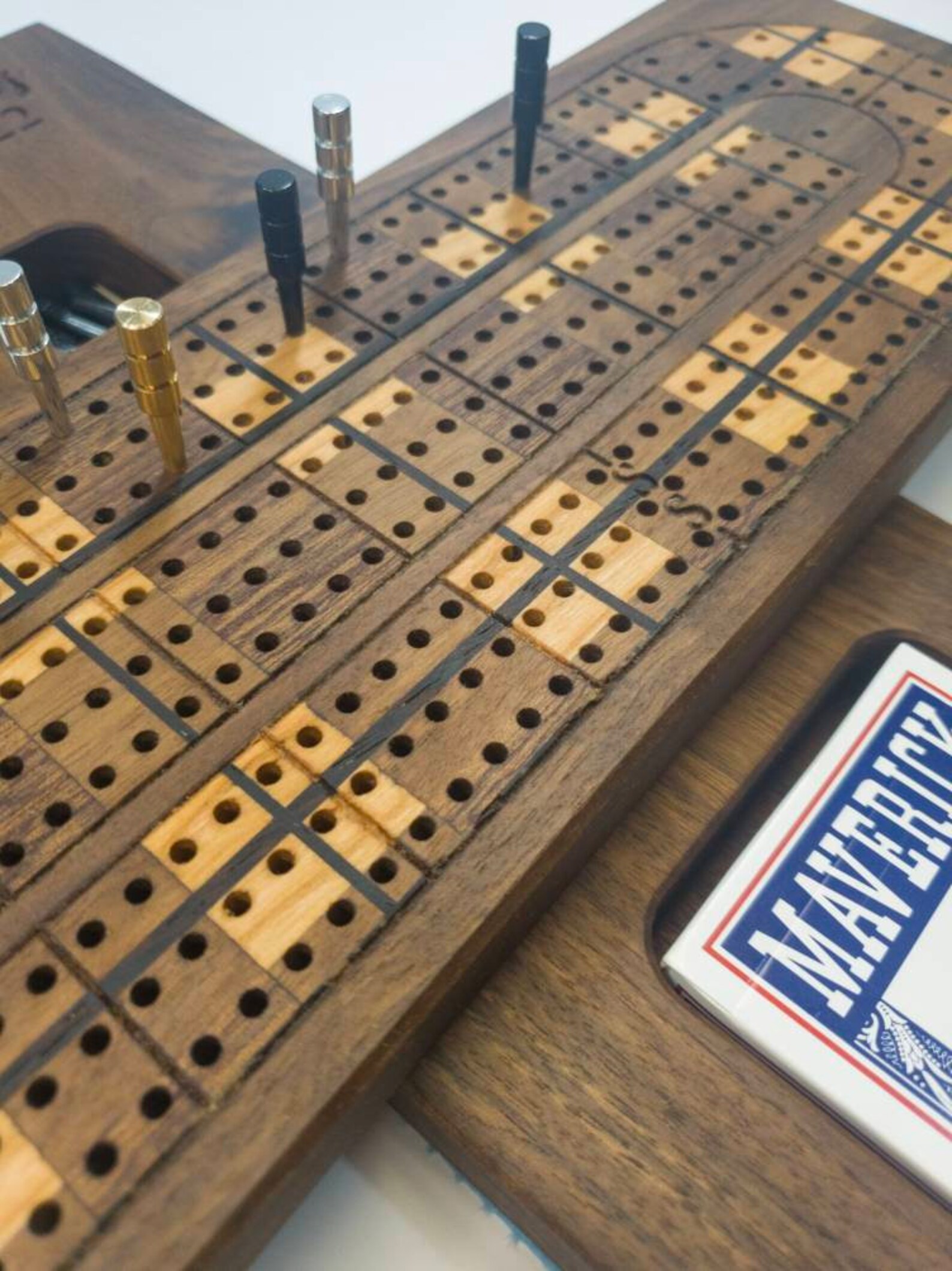 Personalized Cribbage Board skunk Lines card and Peg Storage Etsy