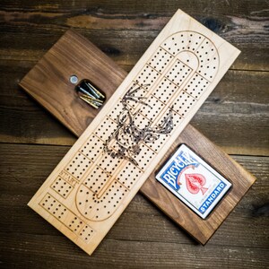 Deer Cribbage Board * Deer Inlay cribbage board * Cribbage board * Crib board * Personalized Cribbage board * Custom Cribbage Board