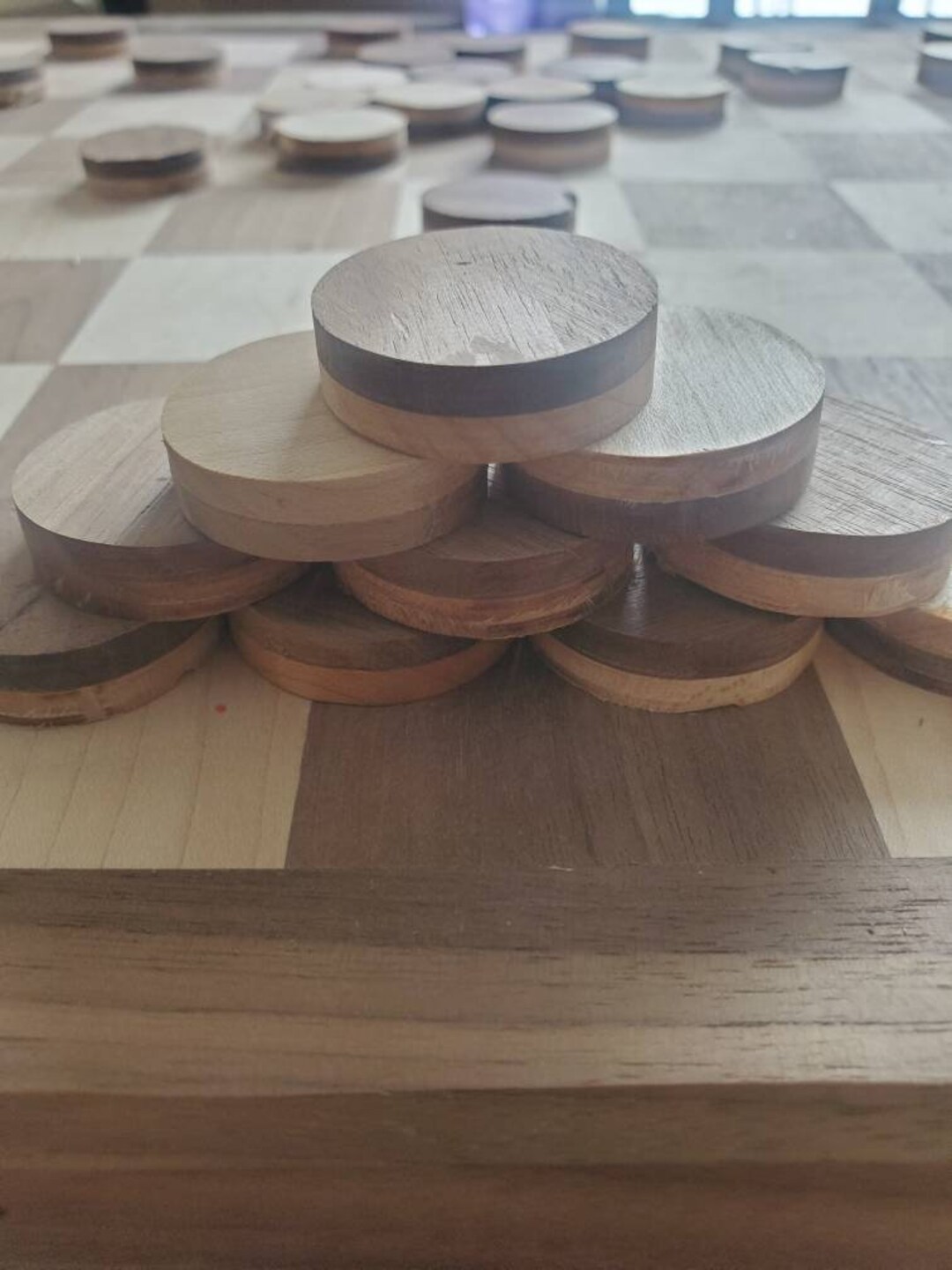 Checker Othello Pieces Game Pieces Etsy