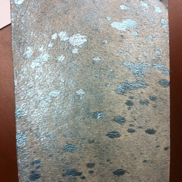 Hair on Hide Metallic Leather Pieces