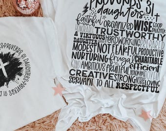 Proverbs 31 Daughters Sublimation Design | Faith PNG File Sublimation Transfer Clipart ORIGINAL DESIGNER