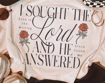 Jesus I Sought The Lord Sublimation Design | Faith PNG File Clipart