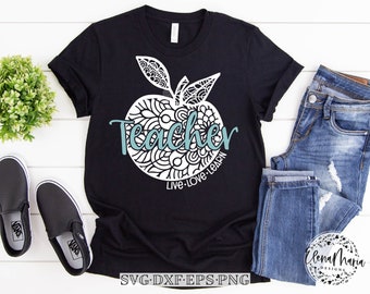 Download Teacher Mandala Svg Etsy