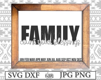Download Family Celebrations Calendar Diy Sign Svg Family Board Svg Etsy PSD Mockup Templates