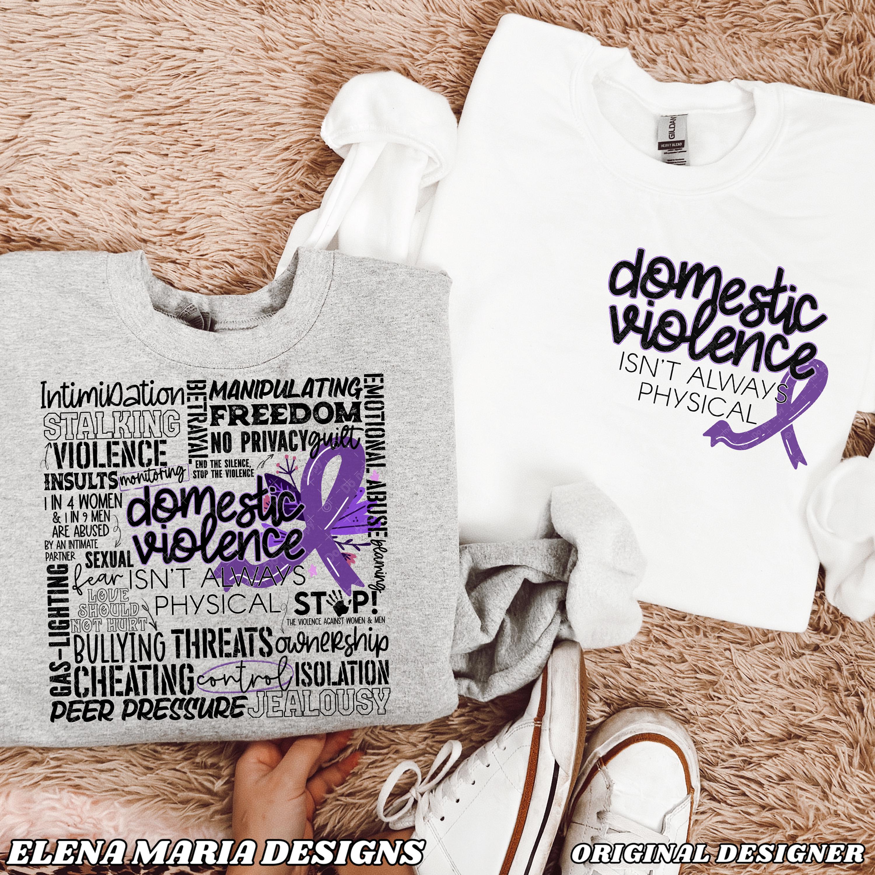 Domestic Violence Awareness | Sublimation PNG File Domestic Abuse Purple Ribbon