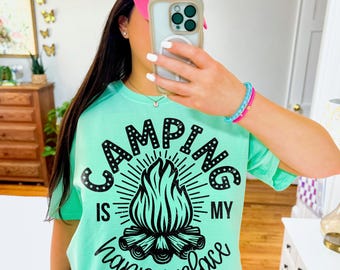 Camping Is My Happy Place Svg / Camping Svg EPS Png Dxf Archivos de corte Cricut Archivos de corte Silhouette
