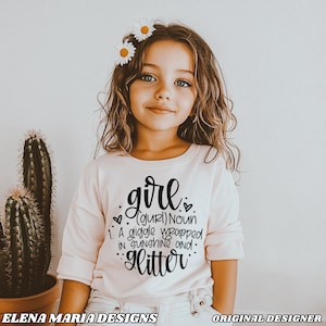 Kleines Mädchen-Svg-Datei | Prinzessin-Svg-EPS Png Dxf Cricut Cut Dateien Silhouette Schnittdateien für Handwerker