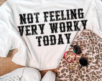 Not Feeling Very Worky Today Humor Sublimation PNG File Download PNG Clipart Instant Download