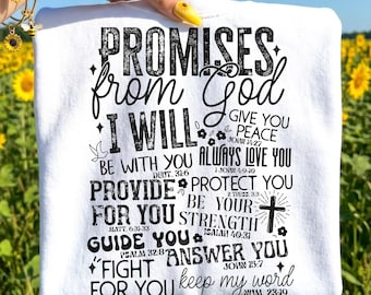 Promises From God Sublimation Design | Faith PNG File Sublimation Transfer Clipart ORIGINAL DESIGNER