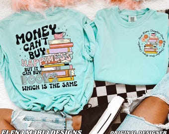 Money Can't Buy Happiness Books PNG - Sublimation Design (Digital File)
