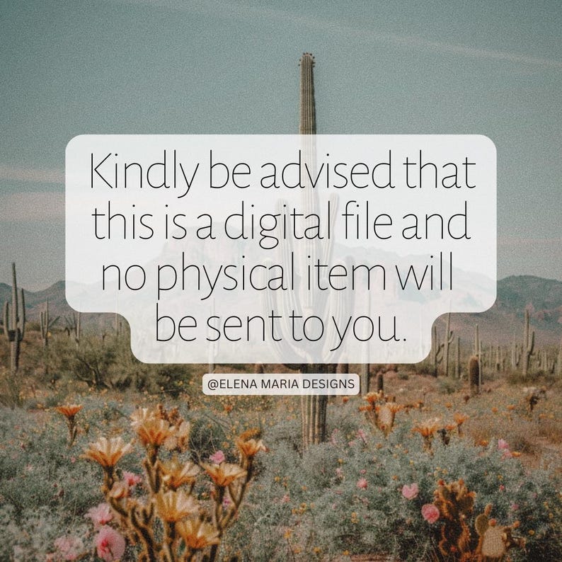 a desert scene with a cactus and a quote