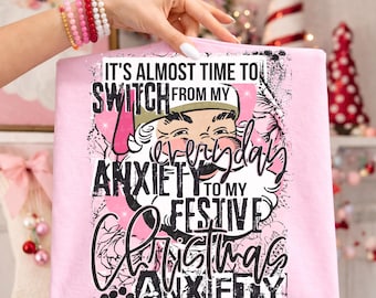 Christmas Anxiety Humor PNG: Festive Holiday Sublimation (Digital Download)