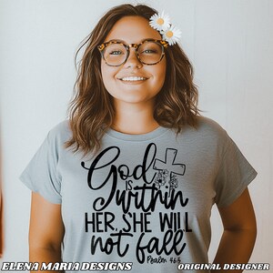 Bible Verse Svg | God is Within Her Psalm 46:5 Svg | Religious Svg | Scripture Svg | Faith Svg | Svg files for Cricut | Silhouette Designs