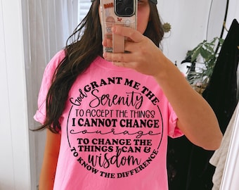 Serenity Prayer SVG: Inspirational AA Cricut, Silhouette Cut Files