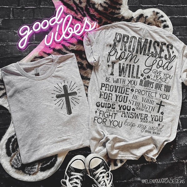 Promises From God Sublimation Design | Faith PNG File Sublimation Transfer Clipart ORIGINAL DESIGNER