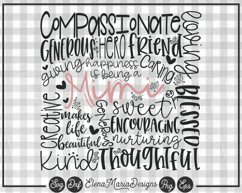 Download Mimi Svg Mothers Day Svg EPS Png Dxf Cricut Cut Files | Etsy