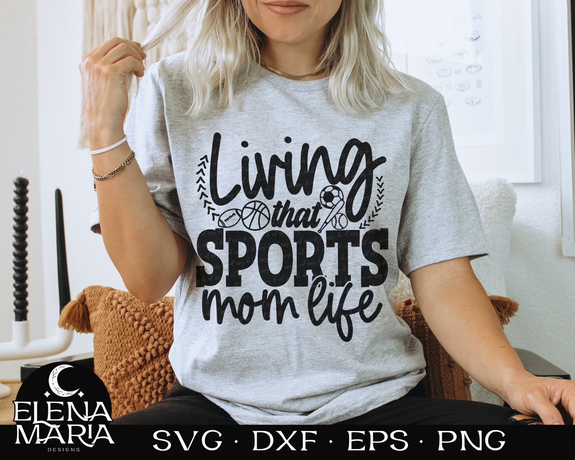 Sports Mom SVG File Living That Sports Mom Life Svg File Png - Etsy