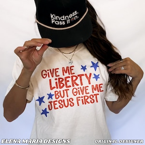 Dê-me a liberdade, mas dê-me Jesus primeiro PNG | Transferência de sublimação de 4 de julho