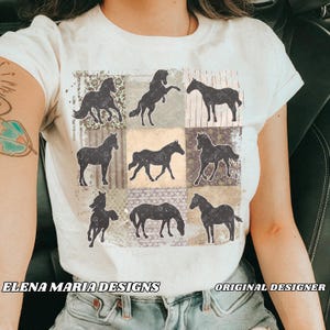 Retro Pferde Sublimationsdesign | Pferd PNG Sublimation Transfer PNG Clipart