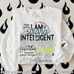 Ich bin stark, intelligent, schön und fähig, geliebtes Sublimationsdesign | Mystische PNG Datei Clipart ORIGINAL DESIGNER