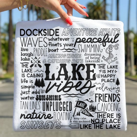 ORIGINAL DESIGNER Lake Subway Art Sublimation Design | Summer PNG File Sublimation Transfer Clipart