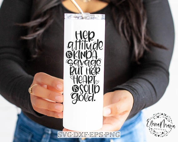 Inspirational Tumbler Svg File Kinda Salvage Solid Heart Svg  Etsy