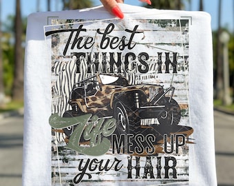 Messy Hair ATV Sublimation Design: Off Road Quad Clipart (PNG)