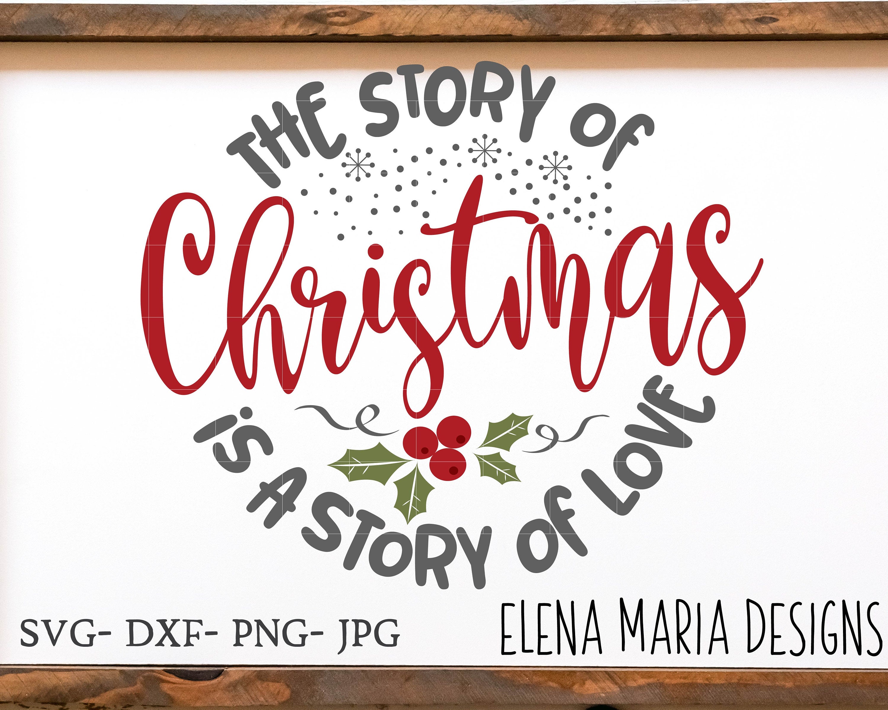 Download Christmas Plate SVG Design Story of Christmas SVG Holiday ...