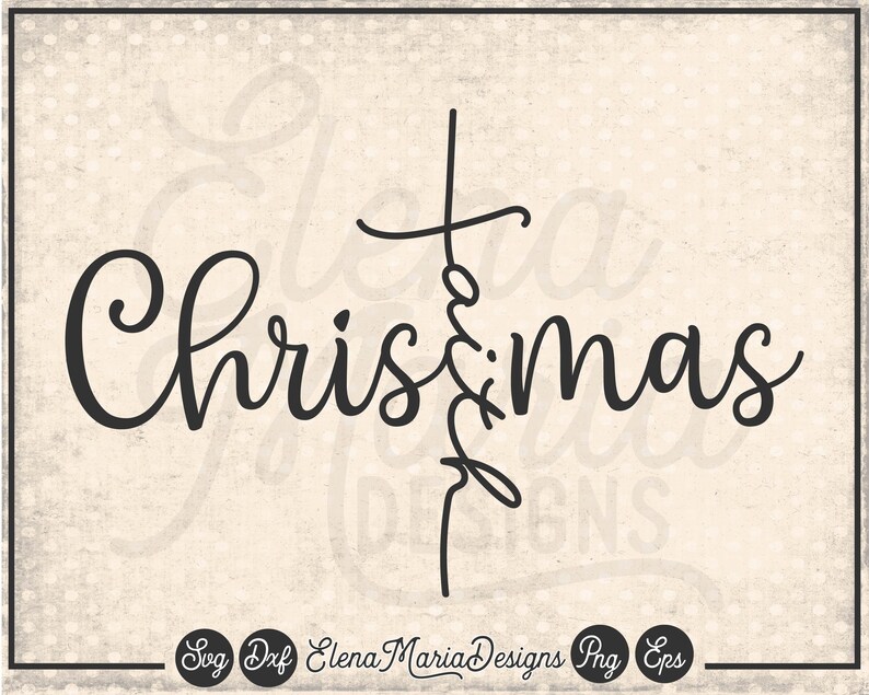 Download Christmas Faith Cross Svg Holiday Svg EPS Png Clip Art | Etsy