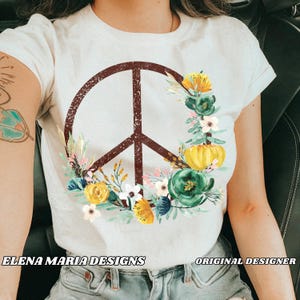 Paz Floral Boho Sublimação PNG | Boho Png Retro Png Designs PNG Sublimação Download