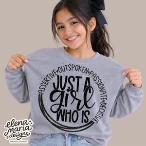 Daughter SVG File: Assertive Girl Clip Art (Cricut, Silhouette)