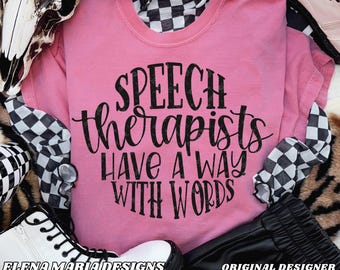 Speech Therapist SVG File: SLP Shirt Clip Art (Digital Download)