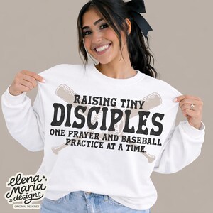 Raising Tiny Disciples Baseball PNG Sublimation PNG Retro Png File Sublimation