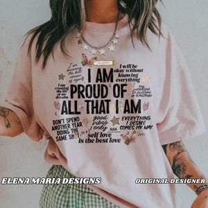 Inspirational Ich bin stolz auf alles, was ich bin PNG Sublimation Png Selbstliebe Png-Datei Sublimation