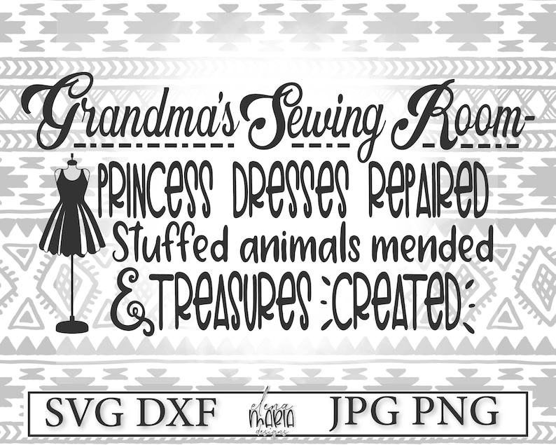 Sewing SVG File Grandmas Sewing Room Sewing Quote Svg | Etsy