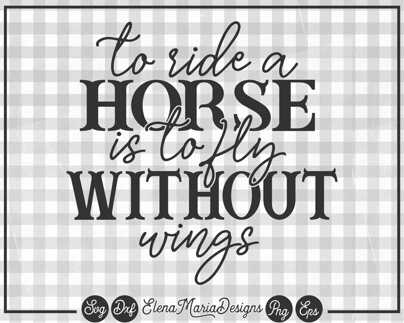 Download Horse Quote Svg Farm Wings Cowgirl Svg EPS Png Clip Art | Etsy