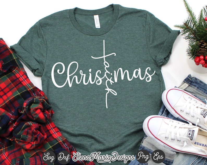Download Christmas Faith Cross Svg Holiday Svg EPS Png Clip Art | Etsy