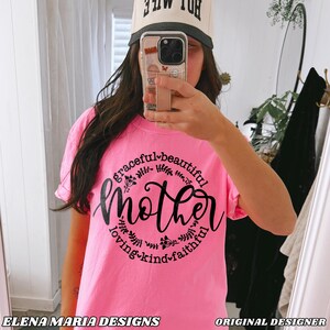 Mère maman Svg | Fichiers de coupe Cricut Svg fête des mères fidèles gracieux belle Png Dxf Fichiers de coupe Silhouette